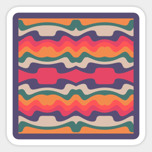 Colorful Retro Pattern Sticker